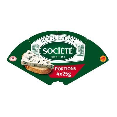 Société Roquefort portions, 4x25g