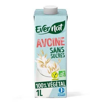 Evernat Boisson Avoine Sans Sucres bio, 1L