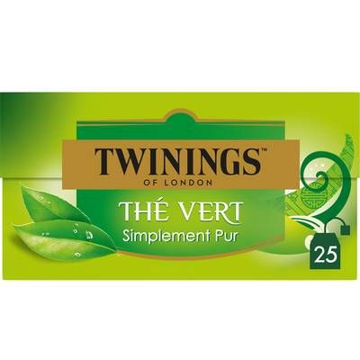 Twinings Thé vert Simplement Pur, 25 sachets