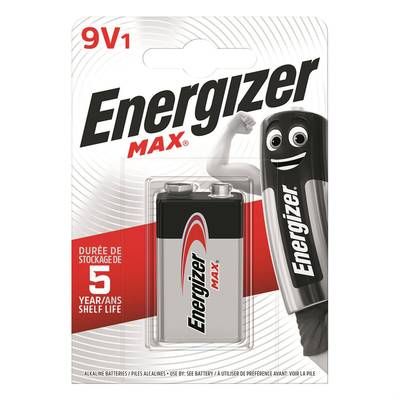 Energizer 1 Pile Alcaline 6LR61 9V Max, 1 pile