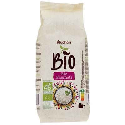 Auchan BIO Riz basmati Bio prêt en 11 min, 500g