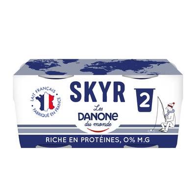 Les Danone Du Monde Skyr nature 0%mg, 2x140g