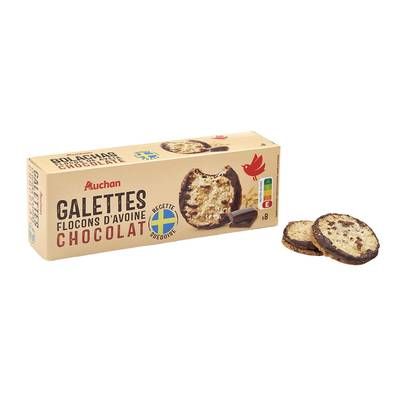 Auchan Galettes suédoises aux flocons d'Avoine et chocolat, 150g