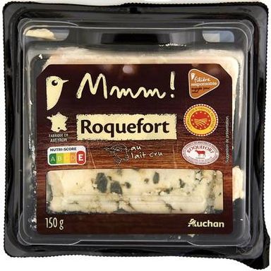 Auchan Terroir Roquefort au lait cru de brebis AOP, 150g