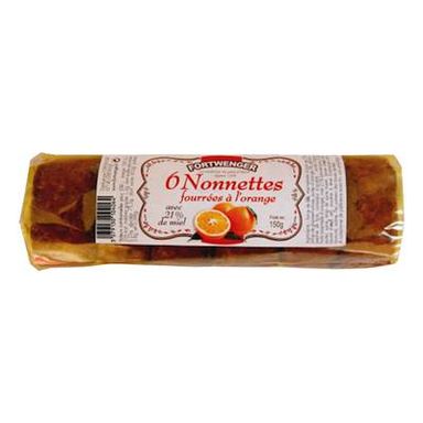 FORTWENGER Nonnettes au Miel fourrées Orange, 150g