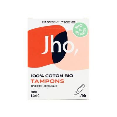 JHO Tampons avec applicateur compact Mini, 16 tampons