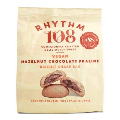 Rhythm 108 Biscuit Fourré Chocolat Noisette Bio, 135g