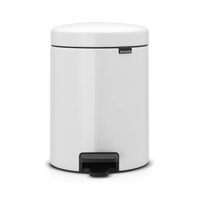 Brabantia Poubelle à pédale New Icon White, 5 Litres