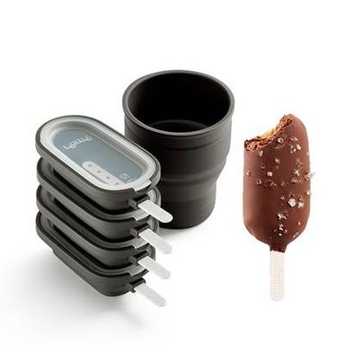 Lékué Pack de 4 crèmes glacées, 4 moules à glace