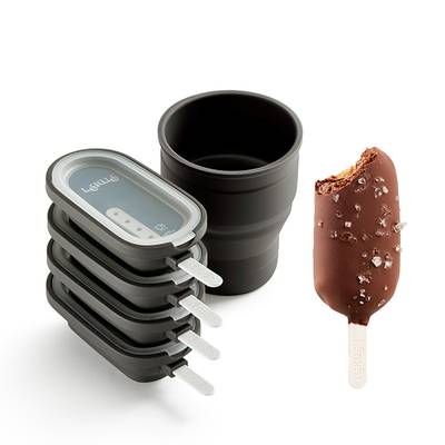 Lékué Pack de 4 crèmes glacées, 4 moules à glace