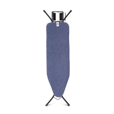 Brabantia Table à repasser repose fer stop vapeur Demin Blue, 124x38 cm taille B