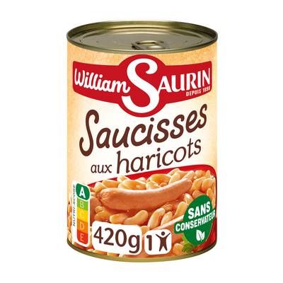 William Saurin Saucisses aux Haricots Cuisinés, 420g
