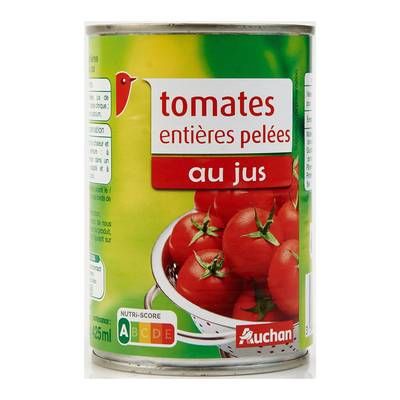 Auchan Tomates entières pelées au jus, 238g