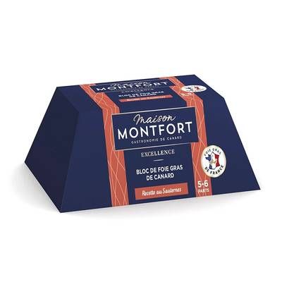 Maison Montfort Bloc de Foie Gras de Canard au Sauternes Excellence, 5-6 parts - 200g