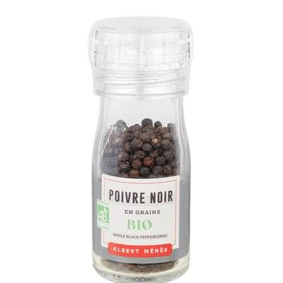 Albert Ménès Poivre Noir en grains Bio en moulin, 40g