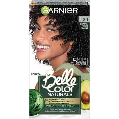 Garnier Belle Color Naturals Coloration 3.1 Châtain Foncé Cendré, 3.1 Châtain Foncé Cendré