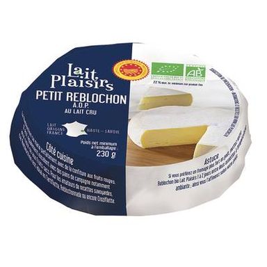 Lait Plaisirs Petit Reblochon bio au lait cru, 230g