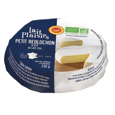 Lait Plaisirs Petit Reblochon bio au lait cru, 230g