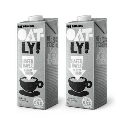 Oatly Avoine Barista Boisson Végétale, Lot de 2x1L
