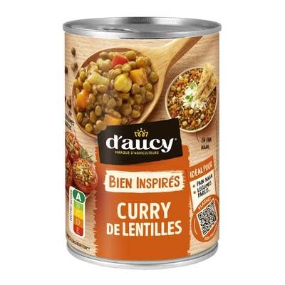 D'aucy Curry de Lentilles, 400g