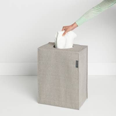 Brabantia Coffre à linge en tissu Gris, 55L