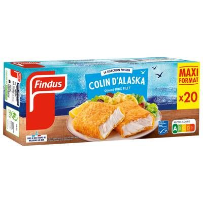 Findus Panés de colin d'Alaska, 20x51g