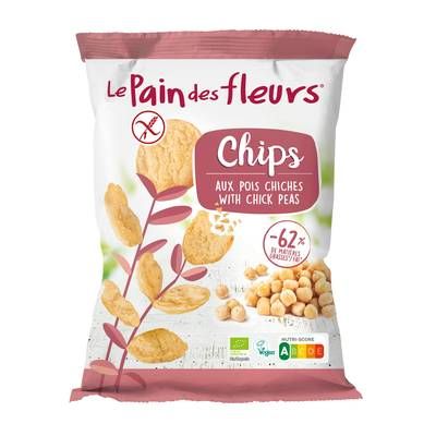 Le pain des fleurs Chips aux pois chiches bio, 50g
