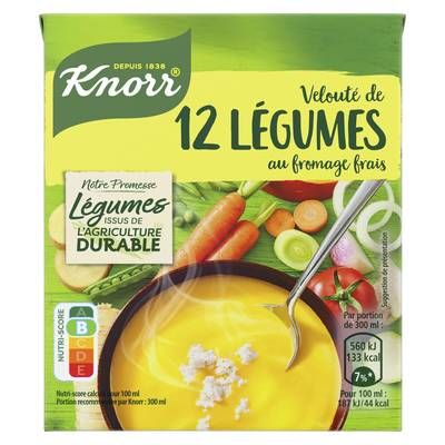 Knorr Soupe Velouté de 12 Légumes au fromage frais, 30cl