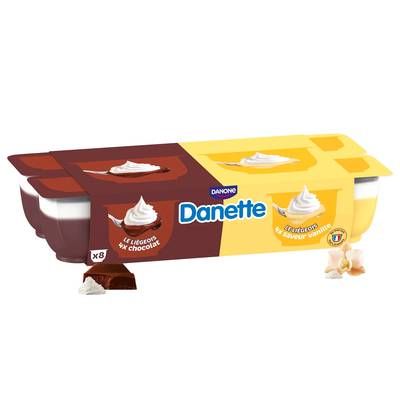 Danette Liégeois vanille chocolat, 8x100g