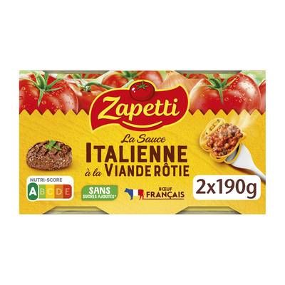 Zapetti Sauce Italienne à la Viande Rôtie, 2x190g