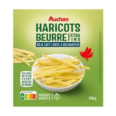 Auchan Déjà cuit - Haricots beurre extra-fins, 750g