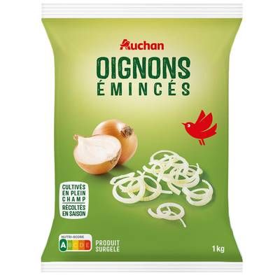 Auchan Oignons émincés, 1kg