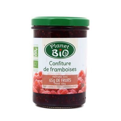 Planet Bio Confiture framboises bio, 260g