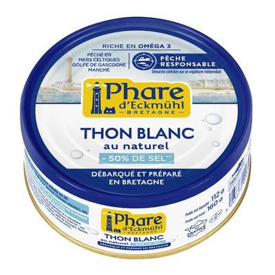 Phare d'Eckmuhl Thon blanc réduit en sel Pêche responsable, 112G