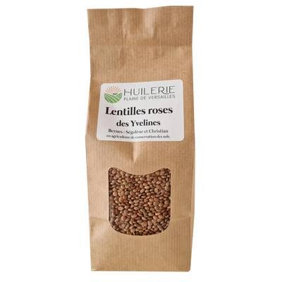 Huilerie Plaine de Versailles Lentilles roses cultivées dans les Yvelines, 500g