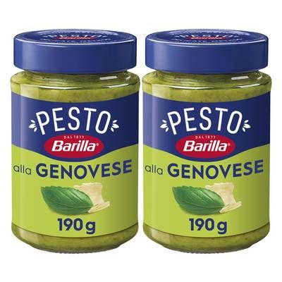 Barilla Sauce Pesto Alla Genovese au basilic frais, Lot de 2x190g