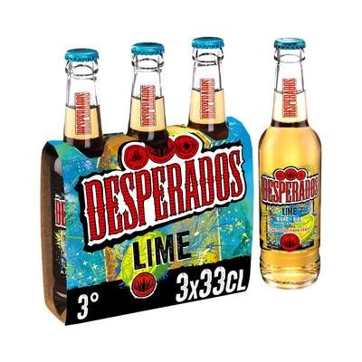 Desperados Lime Bière aromatisée tequila-lemon-cactus, 3x33cl
