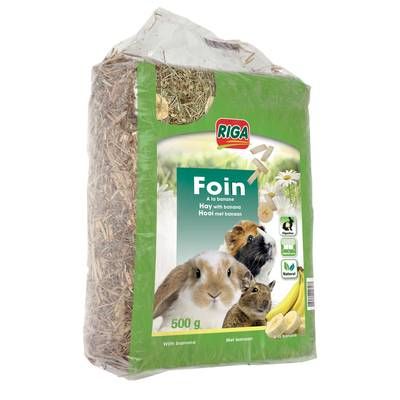 Riga Foin à la banane pour rongeur, 500g