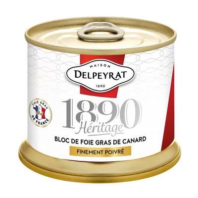 Delpeyrat Bloc de Foie gras de Canard au Poivre, 200g