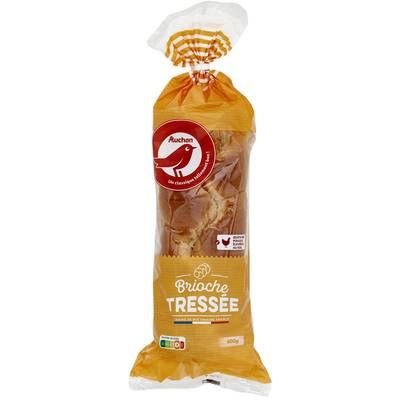Auchan Brioche Tressée aux Oeufs Frais, 600g