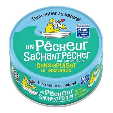 Un Pêcheur Sachant Pêcher Thon Entier au Naturel, 140g