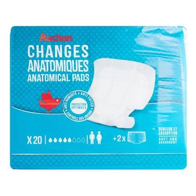 Auchan Changes anatomiques, 20 pièces
