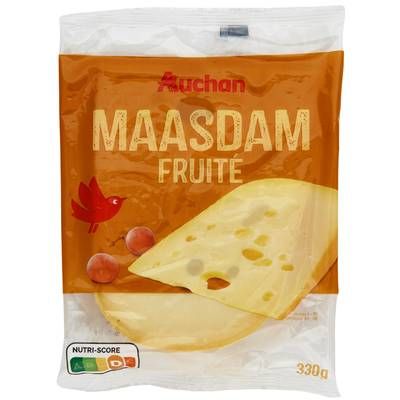 Auchan Maasdam Hollandais tendre et fruité, 330g