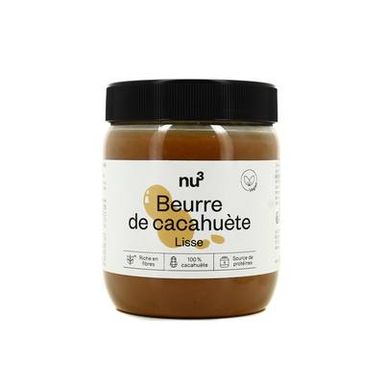 NU3 Beurre de cacahuète Lisse- Smooth, 500g