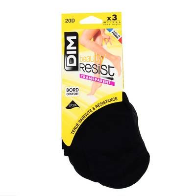 Dim Mi-bas transparents noirs 20D lot de 3, Taille 35/41