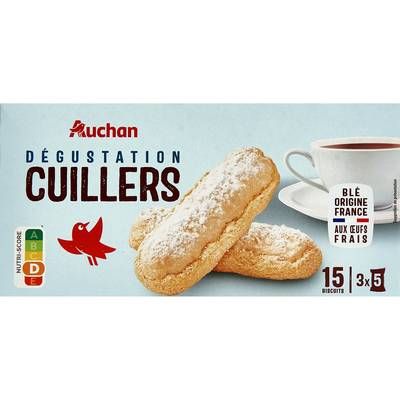 Auchan Biscuits cuillers dégustation aux oeufs frais, 150g