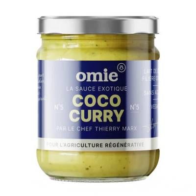 Omie Sauce Coco Curry Jaune de Madras Bio - par le chef Thierry Marx, 190g
