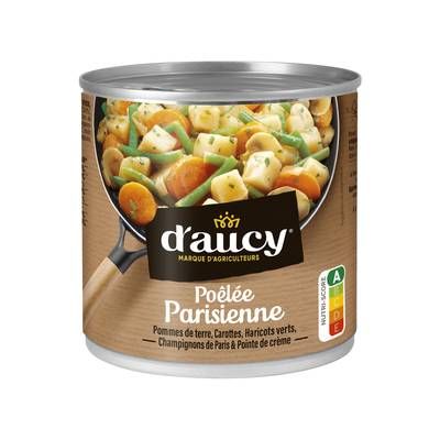 D'aucy Poêlée Parisienne- Pommes de Terre, Carottes, Haricots Verts, Champingons de Paris, 290g