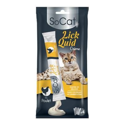 Riga Socat Snack liquide au Poulet - Friandise pour Chat, 4x14g