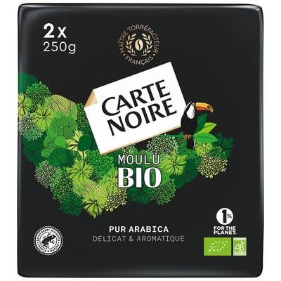 Carte Noire Café moulu bio délicat et aromatique, 2x250g